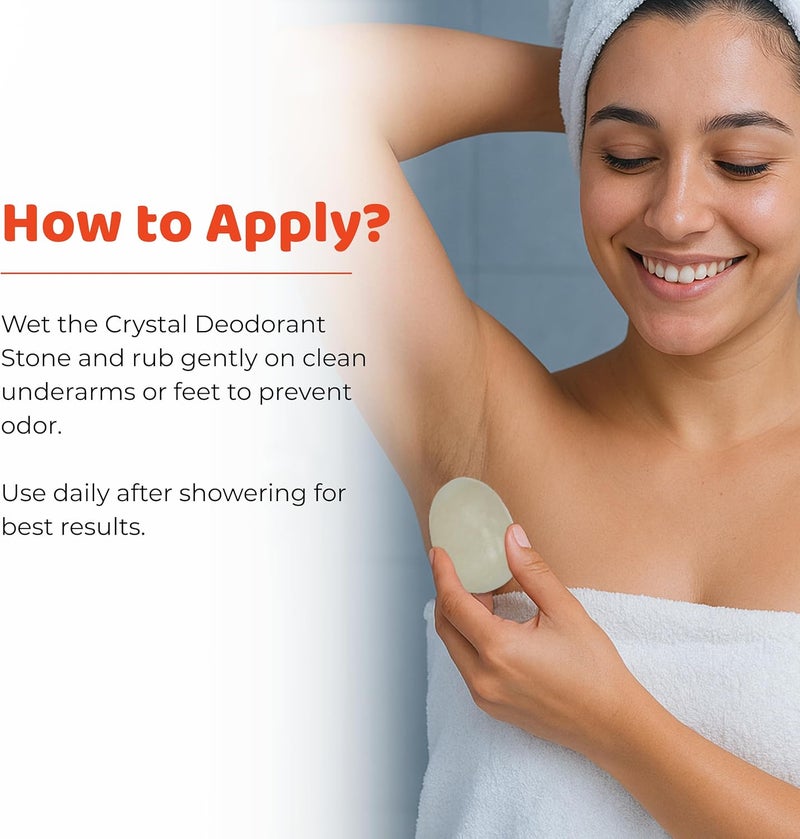 Thai Deodorant Stone حجر مزيل العرق التايلاندي في سلة - 4 أونصات مزيل عرق طبيعي - Image 5
